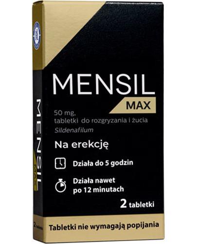 podgląd produktu Mensil Max (Sildenafil 50mg) lek na erekcję 2 tabletki