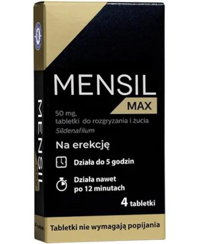 zdjęcie produktu Mensil Max (Sildenafil 50mg) lek na erekcję 4 tabletki