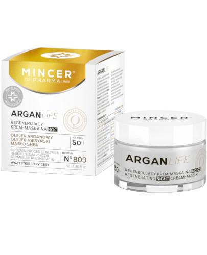 podgląd produktu Mincer Pharma Argan Life N803 regenerujący krem-maska na noc 50 ml