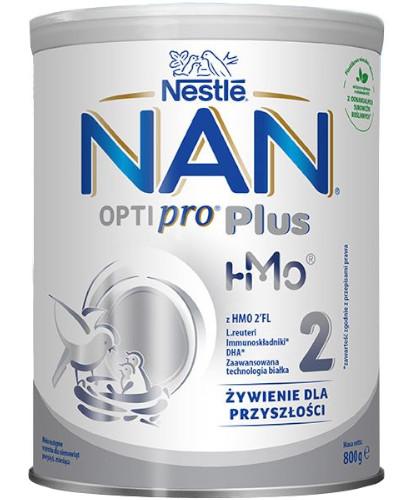 podgląd produktu NESTLE NAN OPTIPRO Plus 2 HM-0 Mleko modyfikowane w proszku dla niemowląt powyżej 6 miesiąca 4x 800 g  [WIELOPAK]