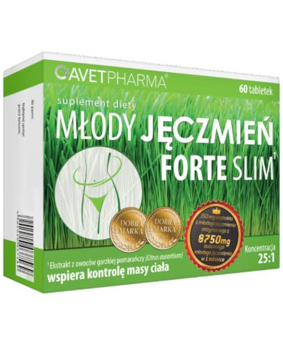 podgląd produktu Młody Jęczmień Forte Slim 60 tabletek