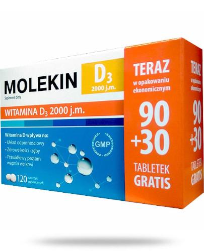podgląd produktu Molekin D3 2000 j.m. 120 tabletek