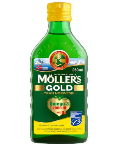 zdjęcie produktu Mollers Gold Tran Norweski Omega-3 2000UI smak cytrynowy 250 ml