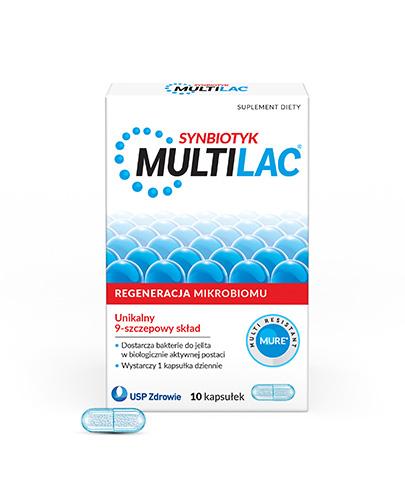 podgląd produktu Multilac Synbiotyk probiotyk + prebiotyk 10 kapsułek