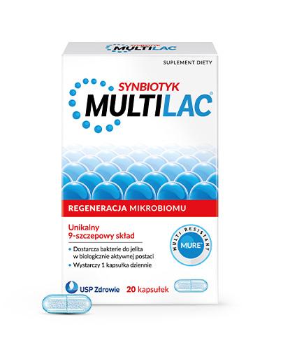 zdjęcie produktu Multilac Synbiotyk probiotyk + prebiotyk 20 kapsułek