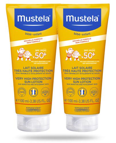 podgląd produktu Mustela Sun mleczko przeciwsłoneczne SPF50+ 2x 100 ml