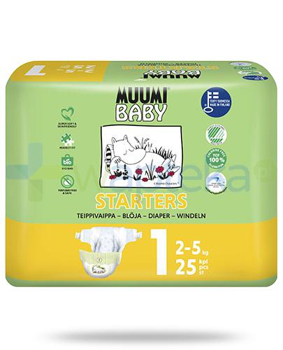 podgląd produktu Muumi Baby 1 Starters 2-5kg jednorazowe pieluszki dla dzieci 25 sztuk