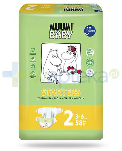 podgląd produktu Muumi Baby 2 Starters 3-6kg jednorazowe pieluszki dla dzieci 58 sztuk