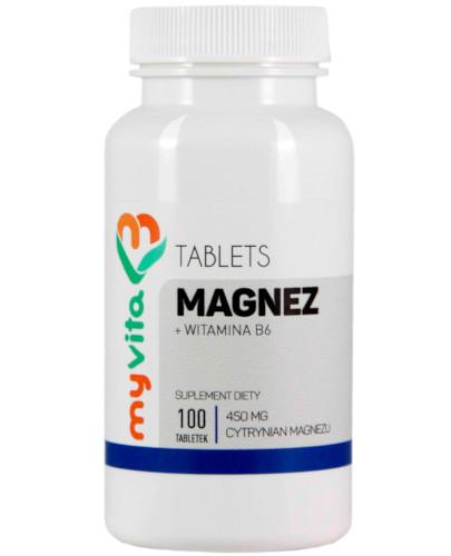 podgląd produktu MyVita Magnez + witamina B6 100 tabletek
