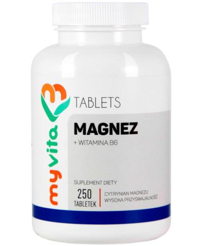 podgląd produktu MyVita Magnez + witamina B6 250 tabletek