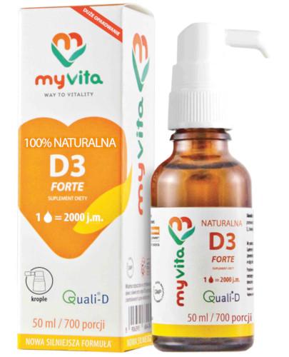 zdjęcie produktu MyVita Naturalna D3 Forte witamina D 2000 j.m. krople 50 ml