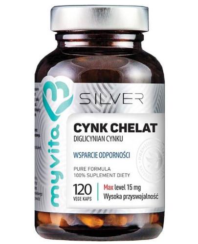 podgląd produktu MyVita Silver cynk chelat 120 kapsułek