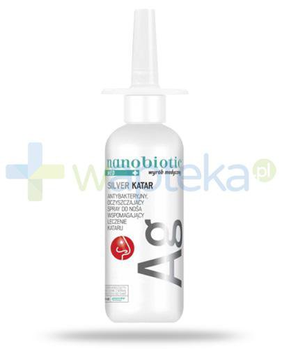 podgląd produktu Nanobiotic Med+ Silver Katar antybakteryjny, oczyszczający spray do nosa 30 ml