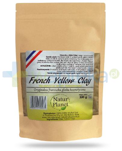 zdjęcie produktu Natur Planet French Yellow Clay francuska żółta glinka kosmetyczna do skóry trądzikowej, proszek 100 g