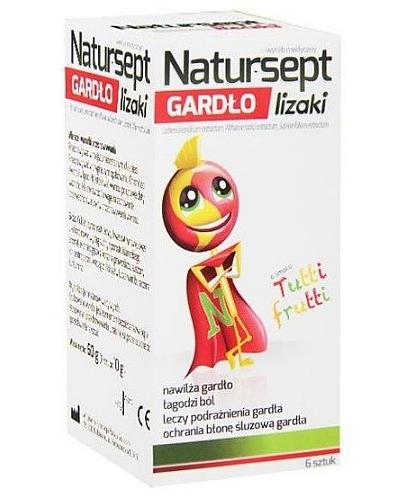 podgląd produktu NaturSept Gardło lizaki o smaku tutti frutti 6 sztuk