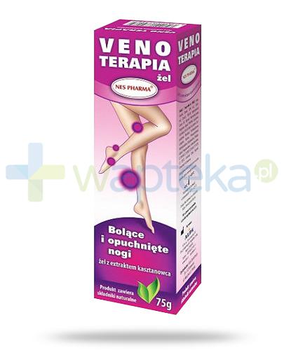podgląd produktu Nes Pharma Veno Terapia żel z ekstraktem z kasztanowca na bolące i opuchnięte nogi 75 g