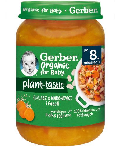podgląd produktu Nestlé Gerber Organic for Baby Plant-tastic Gulasz z marchewki i fasoli po 8 miesiącu 190 g
