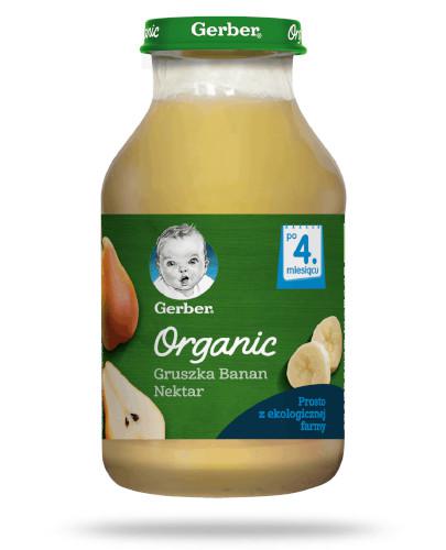 zdjęcie produktu Nestlé Gerber Organic gruszka, banan nektar dla dzieci 4m+ 200 ml