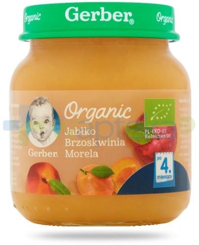 Nestlé Gerber Organic Jabłko brzoskwinia morela po 4 miesiącu 125 g