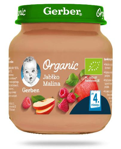 podgląd produktu Nestlé Gerber Organic Jabłko malina po 4 miesiącu 125 g