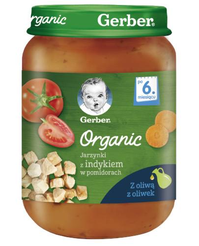 podgląd produktu Nestlé Gerber Organic jarzynki z indykiem w pomidorach po 6 miesiącu 190 g