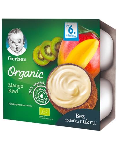 podgląd produktu Nestlé Gerber Organic Mango Kiwi deserek z musem kokosowym dla dzieci 6m+ 4 x 90 g