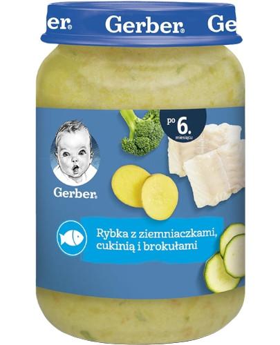 podgląd produktu Nestlé Gerber Rybka z ziemniaczkami cukinią i brokułami po 6 miesiącu 190 g