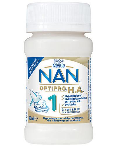 podgląd produktu NESTLE NAN OPTIPRO HA 1 Hypoalergiczne mleko początkowe w płynie dla niemowląt od urodzenia 90 ml