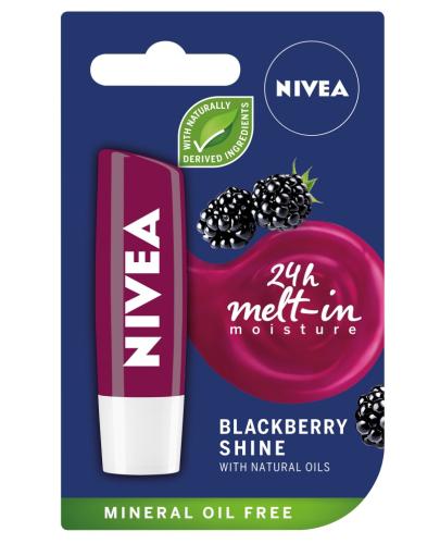 podgląd produktu Nivea Blackberry Shine pielęgnująca pomadka do ust 4,8 g