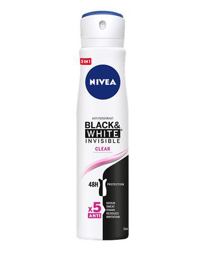 podgląd produktu Nivea Black&White Invisible Clear antyperspirant spray 150 ml