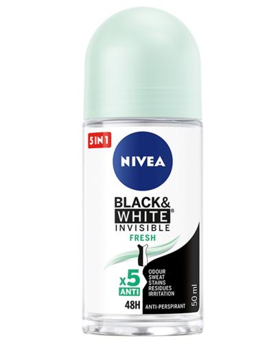 podgląd produktu Nivea Black&White Invisible Fresh antyperspirant w kulce 50 ml