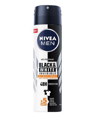 podgląd produktu Nivea Men Black&White Invisible Ultimate Impact antyperspirant spray 150 ml