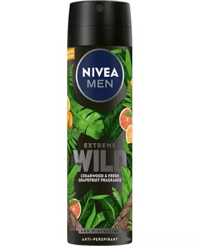 podgląd produktu Nivea Men extreme wild cedarwood & fresh grapefruit fragrance antyperspirant w sprayu 150 ml