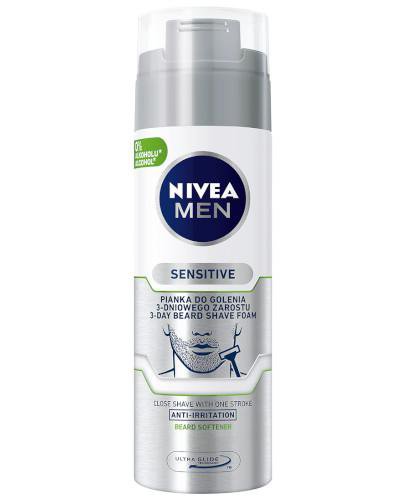 podgląd produktu Nivea Men Sensitive pianka do golenia 3-dniowego zarostu 200 ml