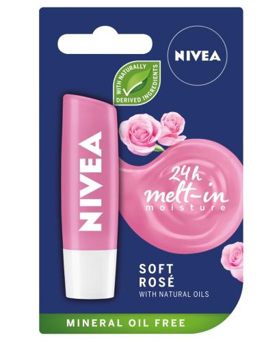 podgląd produktu Nivea Soft Rosé pielęgnująca pomadka do ust 4,8 g