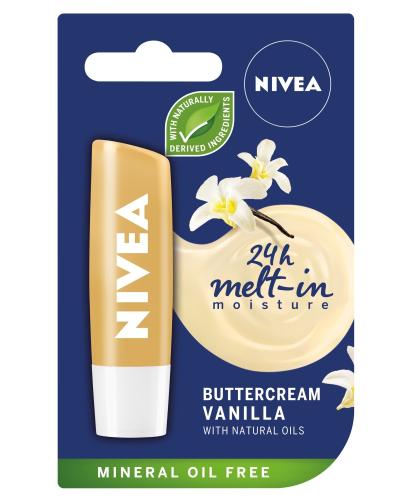 podgląd produktu Nivea Vanilla Buttercream pielęgnująca pomadka do ust 4,8 g