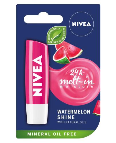 podgląd produktu Nivea Watermelon Shine pielęgnująca pomadka do ust 4,8 g