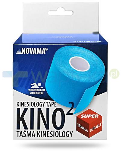 podgląd produktu Novama Kino2 taśma do kinesiotapingu 5cm x 5m kolor niebieski 1 sztuka
