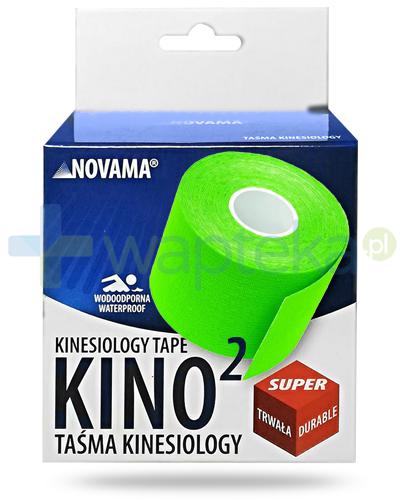 podgląd produktu Novama Kino2 taśma do kinesiotapingu 5cm x 5m kolor zielony 1 sztuka