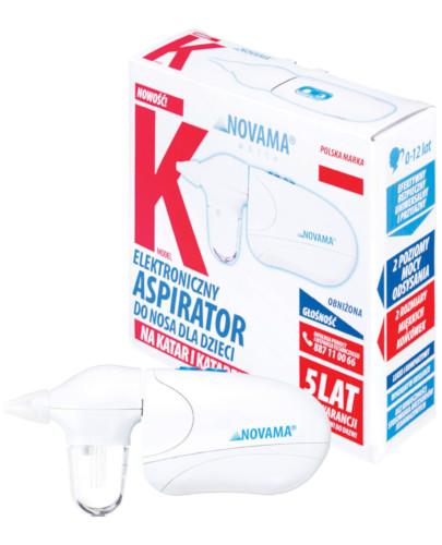 podgląd produktu Novama White model K elektroniczny aspirator do nosa dla dzieci na katar i katarek 1 sztuka