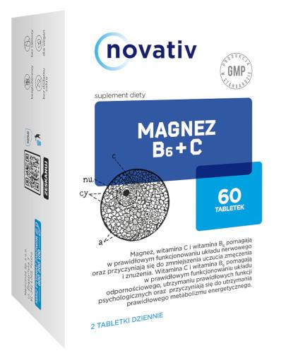 podgląd produktu Novativ Magnez B6 + C 60 tabletek