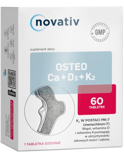 podgląd produktu Novativ osteo Ca+ D3 + K2 60 tabletek