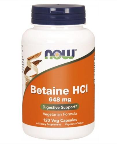 podgląd produktu NOW Foods Betaine HCl 648 mg 120 kapsułek