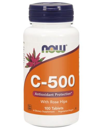 podgląd produktu NOW Foods C-500 dzika róża 100 tabletek