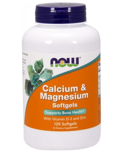 zdjęcie produktu NOW Foods Calcium & Magnesium + witamina D3 120 kapsułek