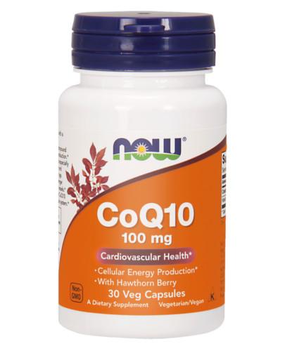 podgląd produktu NOW Foods CoQ10 100 mg (koenzym Q10 z głogiem) 30 kapsułek