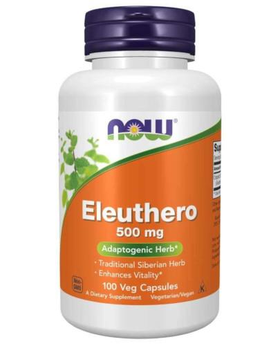podgląd produktu NOW Foods Eleuthero 500 mg (żeń-szeń syberyjski) 100 kapsułek