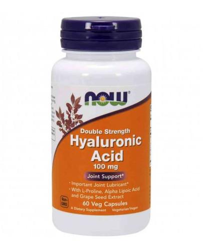 podgląd produktu NOW Foods Hyaluronic Acid Double Strength 100 mg 60 kapsułek vege