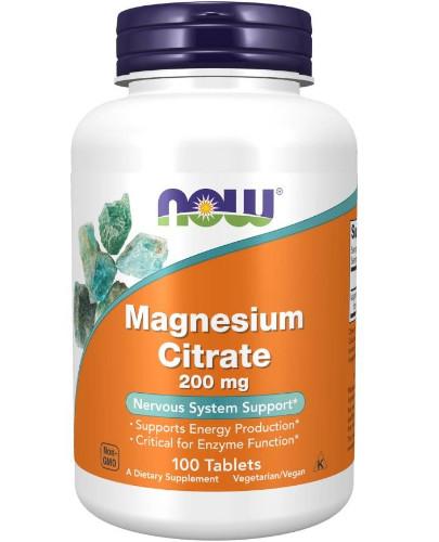 podgląd produktu NOW Foods Magnesium Citrate 200 mg 100 tabletek