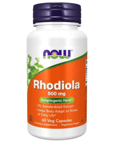 zdjęcie produktu NOW Foods Rhodiola 500 mg (różeniec górski) 60 kapsułek